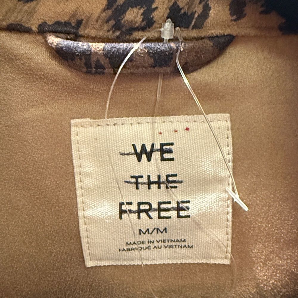 We The Free Fringe Out Vegan Suede Animal Print Jacket - Picture 6 of 7